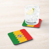 Onderzetter van harde kunststof met vlag van Los A (Rechterzijde)