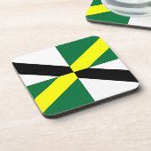 Onderzetter van harde kunststof met vlag van Monte (Linkerzijde)