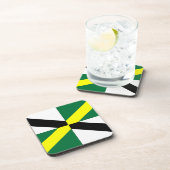 Onderzetter van harde kunststof met vlag van Monte (Rechterzijde)