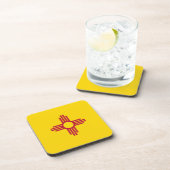 Onderzetter van harde kunststof met vlag van New M (Rechterzijde)