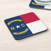 Onderzetter van harde kunststof met vlag van North (Linkerzijde)
