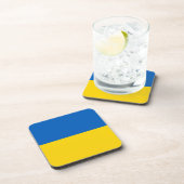 Onderzetter van harde kunststof met vlag van Oekra (Rechterzijde)