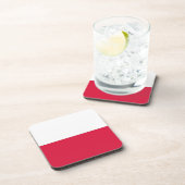 Onderzetter van harde kunststof met vlag van Polen (Rechterzijde)