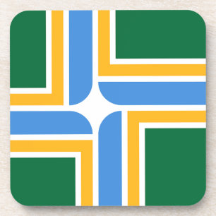 Onderzetter van harde kunststof met vlag van Portl