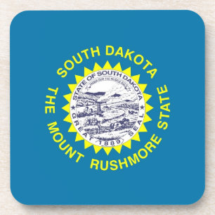 Onderzetter van harde kunststof met vlag van South