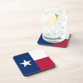 Onderzetter van harde kunststof met vlag van Texas (Rechterzijde)
