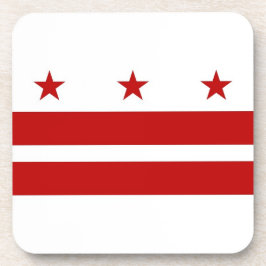 Onderzetter van harde kunststof met vlag van Washi