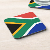 Onderzetter van harde kunststof met vlag van Zuid- (Linkerzijde)