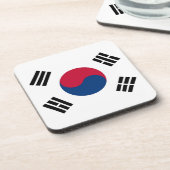 Onderzetter van harde kunststof met vlag van Zuid- (Linkerzijde)