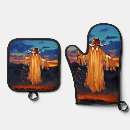 Onderzetter van harde kunststof ovenwant & pannenlap set (Voorkant)