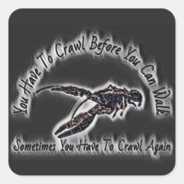 Onderzetter van harde kunststof vierkante sticker