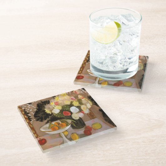 Onderzetter van Hawaii Flowers Glass (Schuin)