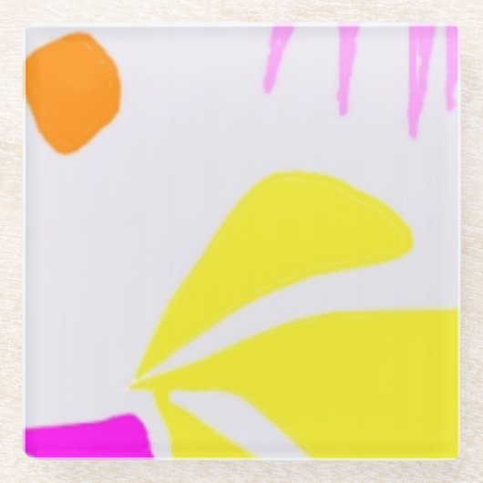 Onderzetter van helder natuur glas (Voorkant)