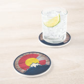 Onderzetter van het bijtende hout Colorado-gebergt (Zijkant)