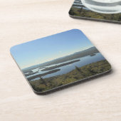 Onderzetter van het blauwe bergmeer van de kurk (Linkerzijde)