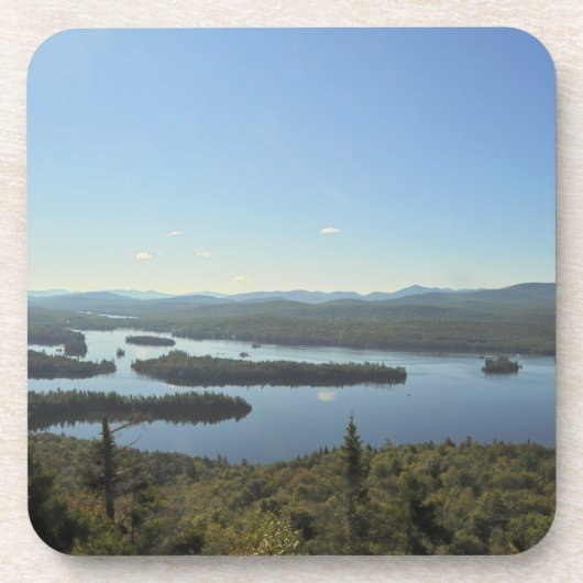 Onderzetter van het blauwe bergmeer van de kurk (Voorkant)