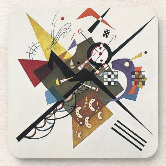 Onderzetter van het geïnspireerde Kandinsky-plein (Voorkant)