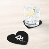 Onderzetter van het hart van het zwarte en witte z (Insitu)