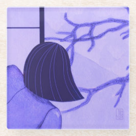 Onderzetter van het Japanse meisje Winter Classy G Glazen Onderzetter