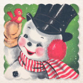 Onderzetter van het kerstfeest met Retro Vintage (Voorkant)