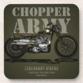 Onderzetter van het leger Chopper Bike | Set Onder (Voorkant)