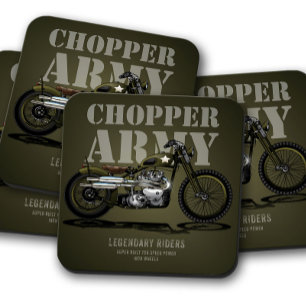 Onderzetter van het leger Chopper Bike   Set Onder