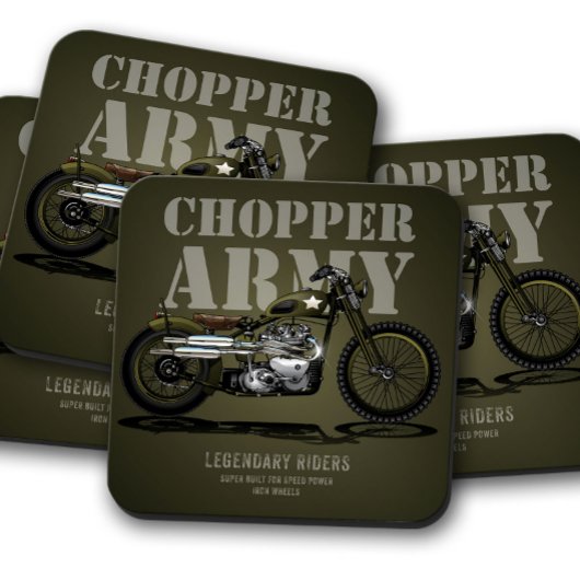 Onderzetter van het leger Chopper Bike | Set Onder