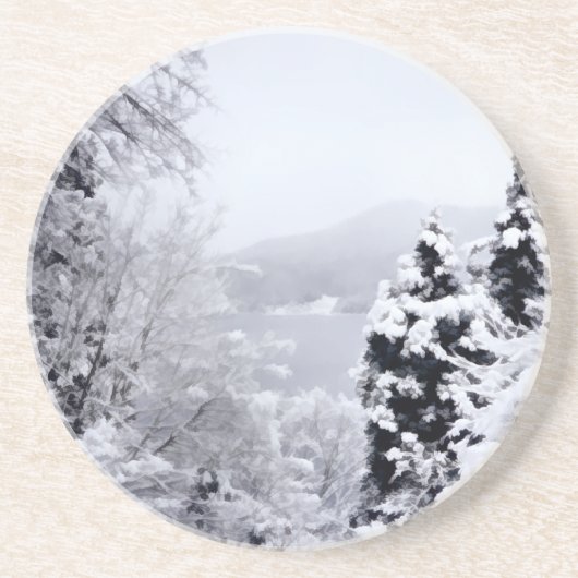 Onderzetter van het meer Nojiri (Voorkant)