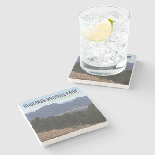 Onderzetter van het nationaal park Badlands (Zijkant)