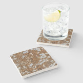 Onderzetter van het natuurlijke steenpatroon (Zijkant)