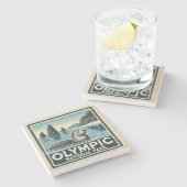 Onderzetter van het Olympisch Nationaal Park (Zijkant)