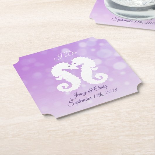 Onderzetter van het Paarse en witte zeehondenwedde (Gekanteld)