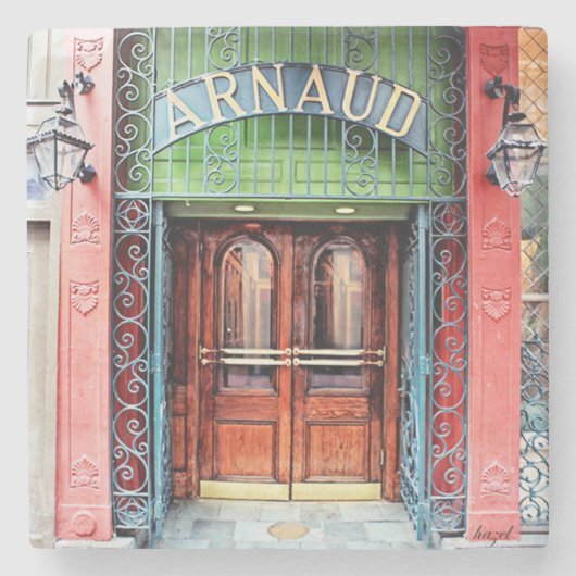 Onderzetter van het restaurant Arnaud, (Voorkant)