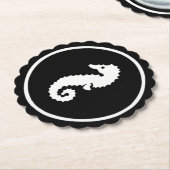 Onderzetter van het zwarte en witte zeehondenwedde (Gekanteld)