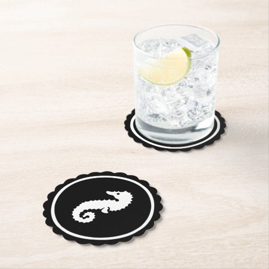 Onderzetter van het zwarte en witte zeehondenwedde (Insitu)