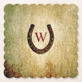 Onderzetter van hoefijzer Monogrammed Papier (Voorkant)