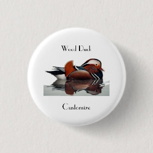 Onderzetter van hout Duck Thunder_Cove Ronde Button 3,2 Cm
