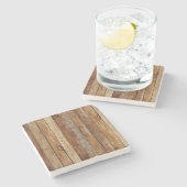 Onderzetter van houtextuur (Zijkant)