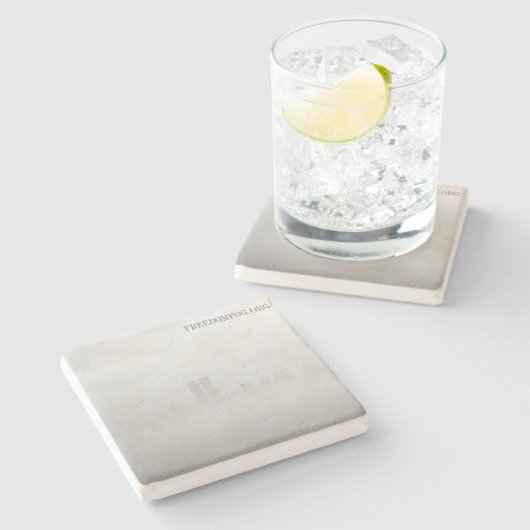 Onderzetter van kalksteen - Freedom Fog (Zijkant)