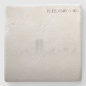 Onderzetter van kalksteen - Freedom Fog (Voorkant)