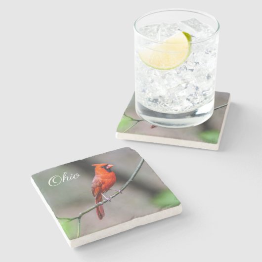 Onderzetter van kardinaal Ohio Stone (Zijkant)