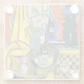 Onderzetter van katten- en katoenglas (Achterkant)