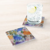 Onderzetter van kleurenplastisch glas (Schuin)