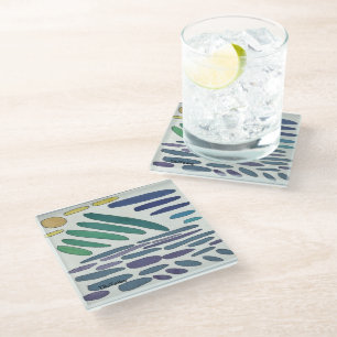 Onderzetter van kleurrijk glas