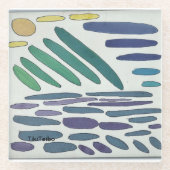 Onderzetter van kleurrijk glas glazen onderzetter (Voorkant)