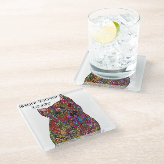 Onderzetter van kleurrijk riet Corso Lover Glazen Onderzetter (Schuin)