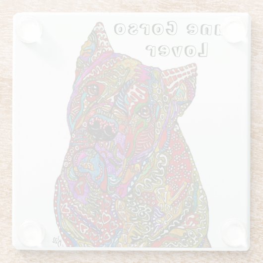 Onderzetter van kleurrijk riet Corso Lover Glazen Onderzetter (Achterkant)