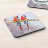 Onderzetter van kleurrijke parrots (Linkerzijde)