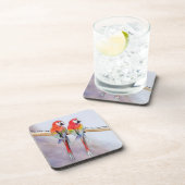 Onderzetter van kleurrijke parrots (Rechterzijde)