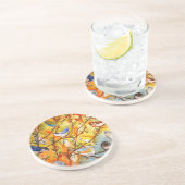 Onderzetter van kleurrijke vogelsteen (Zijkant)